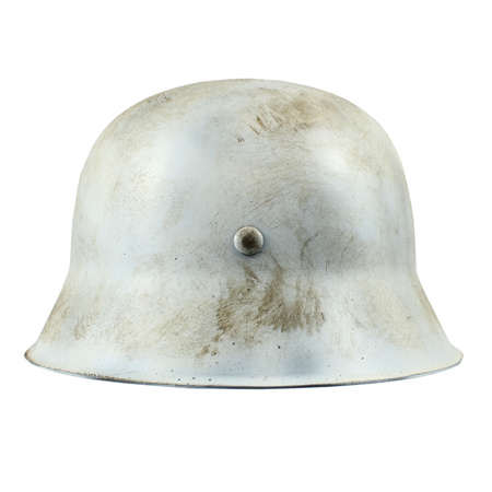 Hełm WH/SS Stahlhelm M42 w kamuflażu zimowym, lekko postarzony