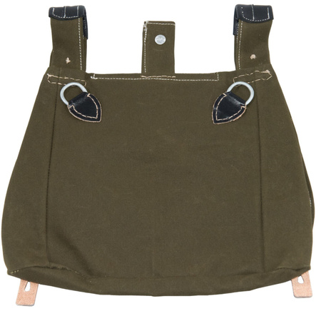 Early war German M31 breadbag with black leather - repro