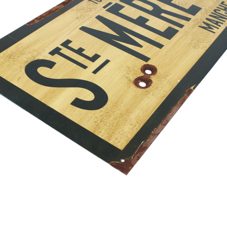 St.Mere-Eglise road sign - repro