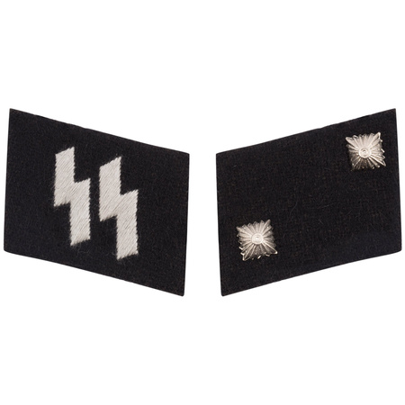 SS collar tabs - Oberscharführer - repro