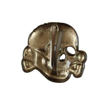 SS visor cap skull, antique effect - repro