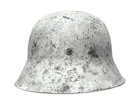 Stahlhelm M42 WH/SS helmet, winter camo - heavily aged repro