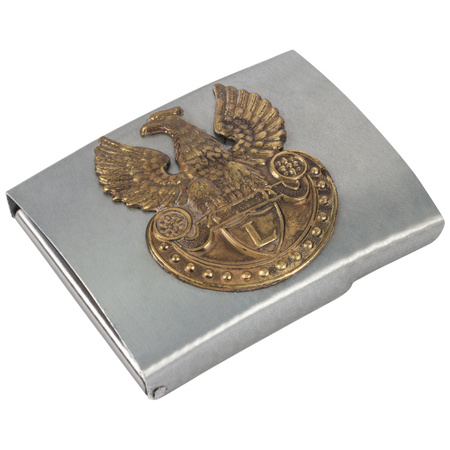 Polish Legions belt buckle, steel version with brass eagle - repro