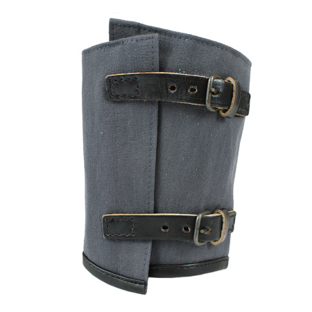 German LW gaiters - early war version, black dyed leather - repro