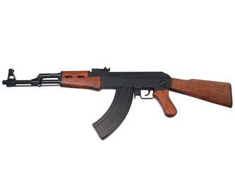 AK-47 assault rifle - wooden stock - model gun