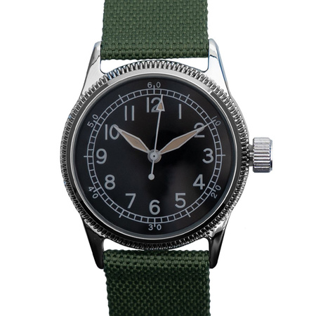 Zegarek służbowy US Army Service Watch A-11, parciany pasek - replika