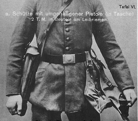 Drum magazine pouch for P08 / MP 18 - replica