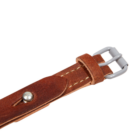 Tent quarter/Equimpent strap with button - brown - repro