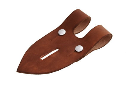 Leather binocular flap - brown  - repro