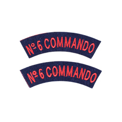 Naszywki na rękaw „No.6 Commando” - replika