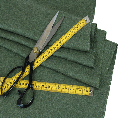 WW2 feldgrau wool fabric, 370 g/m2 - 1,5 m width