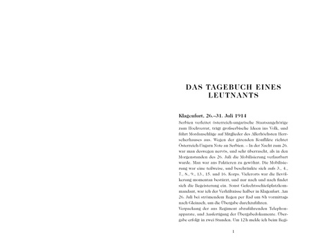 Das Tagebuch eines Leutnants