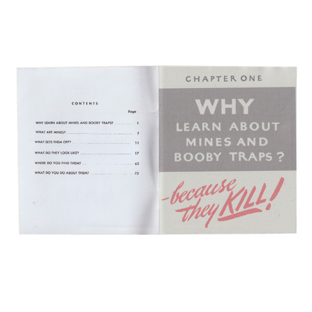 Don't Get Killed by Mines and Booby Traps, U.S. Army pamphlet - repro