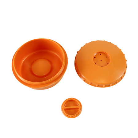 German orange salt shaker "Salzbüchse" - replica