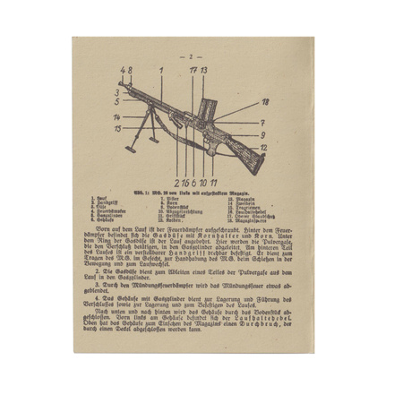 Waffentafeln Das Maschinengewehr 26(t) small info card - repro