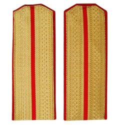 RIA Ober-officer service shoulder straps, red - repro