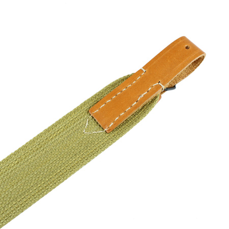 Carrying straps for Thermoflasche/Funkstelle, leather-canvas strap, pair - repro