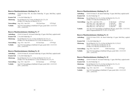 Handbuch 1914-1918: Feldartillerie, Band 3-4
