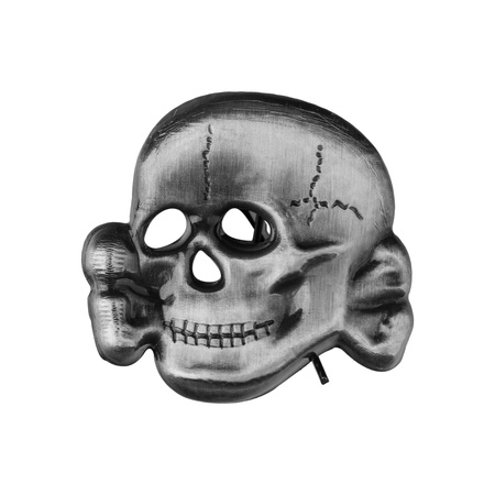 SS-Totenkopf, czaszka metalowa, antykowana - replika