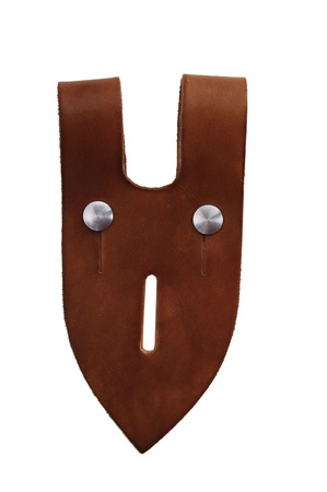 Leather binocular flap - brown  - repro