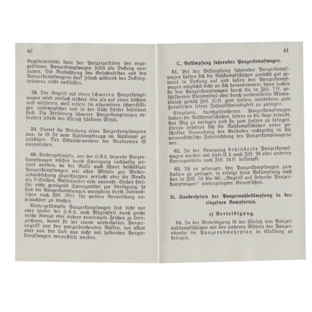 Richtlinien für Panzerhabekampfung manual - repro