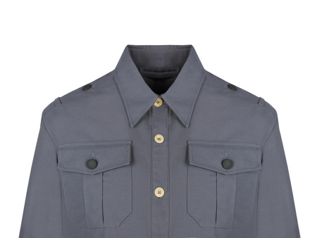 Hemd M43 WH/SS,- uniform shirt with buttons for shoulder boards - repro