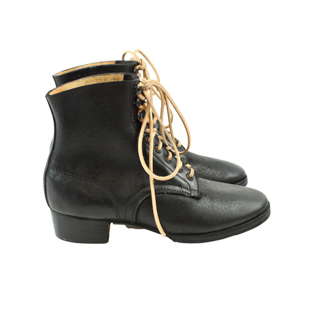 German ankle boots Schnurschuhe M37, blackened - Fredericci