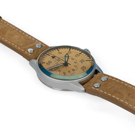 Niemiecki wojskowy zegarek Luftwaffe Aviator Service Watch, brązowy - replika Ailager®