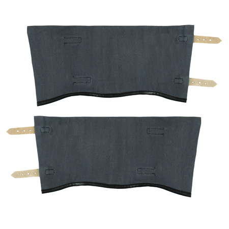 German LW gaiters - early war version, black dyed leather - repro
