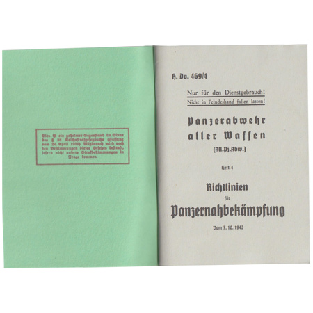 Richtlinien für Panzerhabekampfung manual - repro
