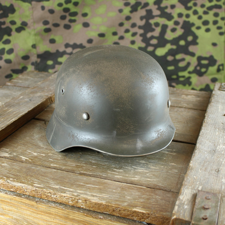 M40 Helmet, with eagle, aged - aluminium textured [custom]