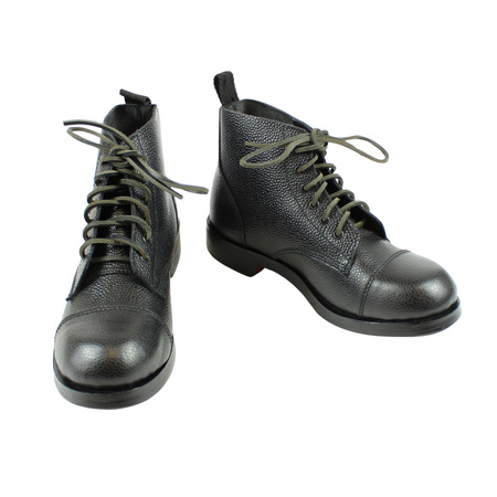 British Ammo Boots - black leather service shoes - repro
