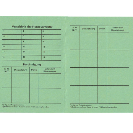 Rollschein - repro, unfilled