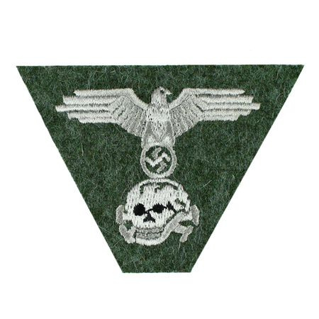 M43 trapezoid SS insignia - wool, feldgrau - repro