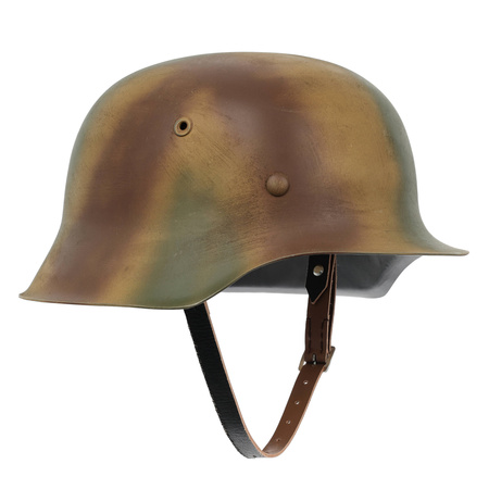 Hełm WH/SS Stahlhelm M42 w kamuflażu Normandia, lekko postarzony