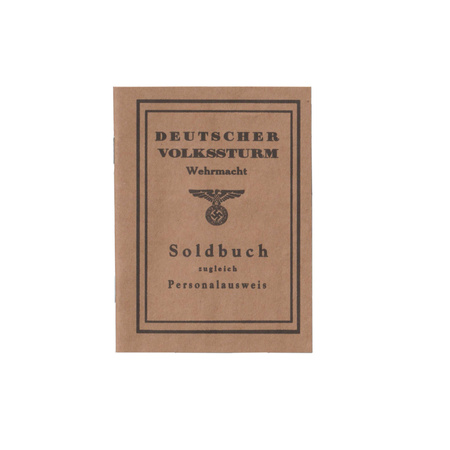 Soldbuch Volkssturm - replika