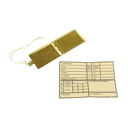 Austro-Hungarian dog tag - brass, early war version - repro