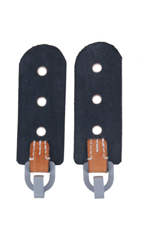 M39 Tornister flaps for Y-straps - black/brown - pair - repro