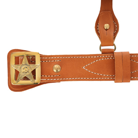 RKKA Officer's belt M1935, with coalition strap, brown - repro