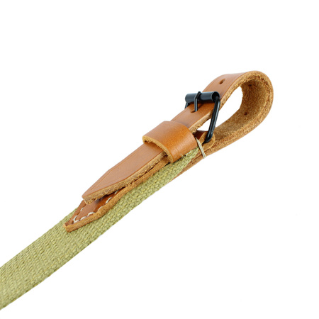 Carrying straps for Thermoflasche/Funkstelle, leather-canvas strap, pair - repro