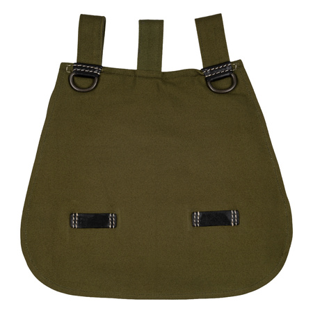 German M44 bread bag with black leather - repro