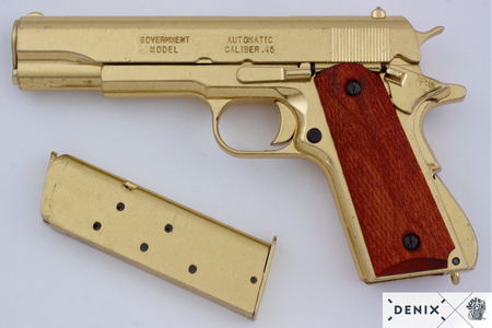Denix 5312, Colt M1911A1 gun replica - gold