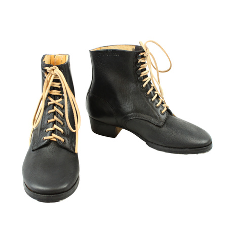 German ankle boots Schnurschuhe M37, blackened - Fredericci