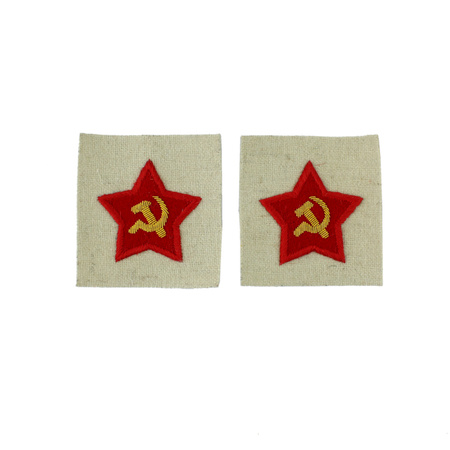 Political officer "politruk", pair of sleeve patches, light background - repro