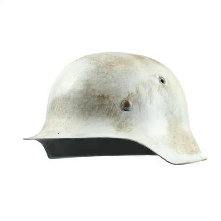 Hełm WH/SS Stahlhelm M42 w kamuflażu zimowym, lekko postarzony