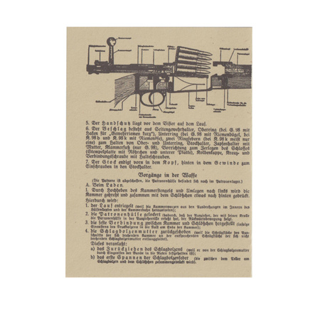 Waffentafeln Die Gewehr 98 small info card - repro