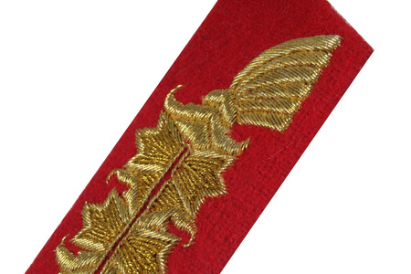 General collar tabs - embroidered - repro