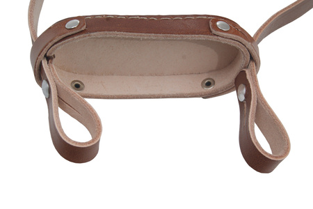 Anti-rain binocular cover WH/LW - leather - repro - brown