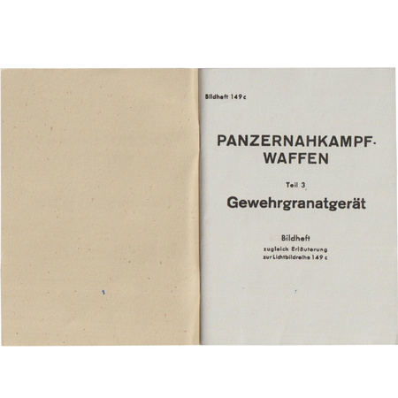 Panzernahkampf Waffen Gewehrgranatgeratmanual - repro