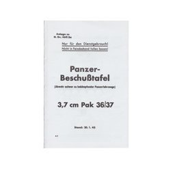 Panzer-Beschußtafel 3,7 cm Pak 36/37 - replika